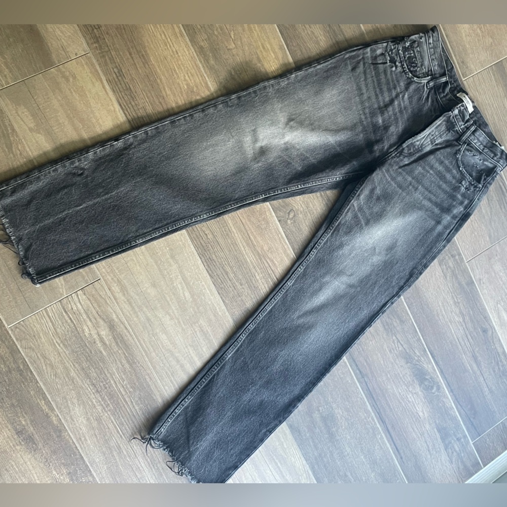 Moussy Vintage straight leg high rise jeans.